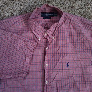 Ralph Lauren Shirt Men Sz XL‎ Blake Short Sleeve Button Up USA Oxford